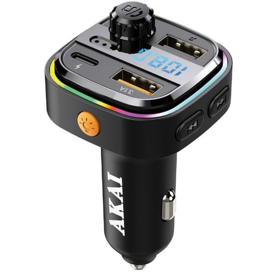 FM Transmitter Akai FMT-26BT - Μαύρο image 0