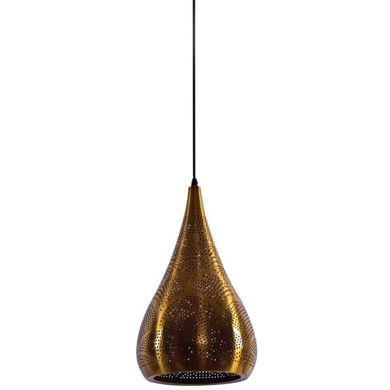 Φωτιστικό Οροφής Μονόφωτο Homelighting Amala Μεταλλικό 22x22x120 cm - Χρυσό image 0