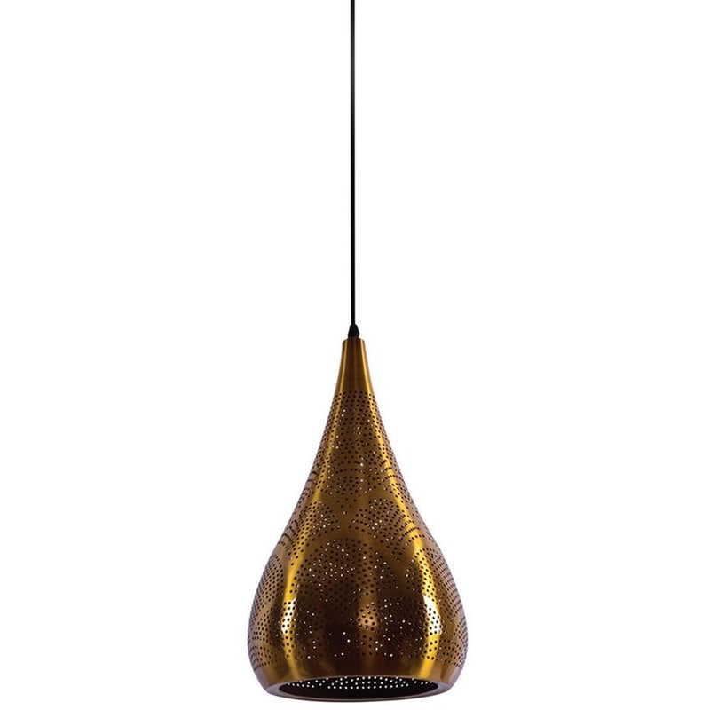 HOMELIGHTING Φωτιστικό Οροφής Μονόφωτο Homelighting Amala Μεταλλικό 22x22x120 cm - Χρυσό