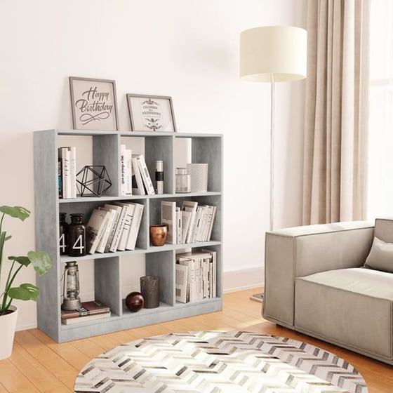 Βιβλιοθήκη VidaXL από Μοριοσανίδα 97.5x29.5x100 cm - Γκρι image 1