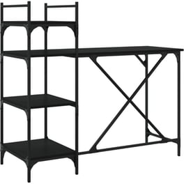Γραφείο Υπολογιστή VidaXL με Ράφια 120x47x109 cm - Μαύρο
