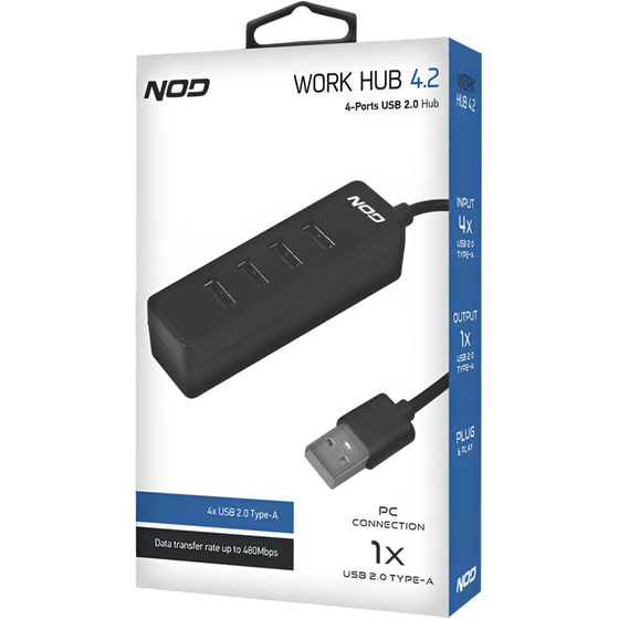 Nod 141-0167 USB Hub 4-Port USB 2.0 συμβατό με USB-A image 3