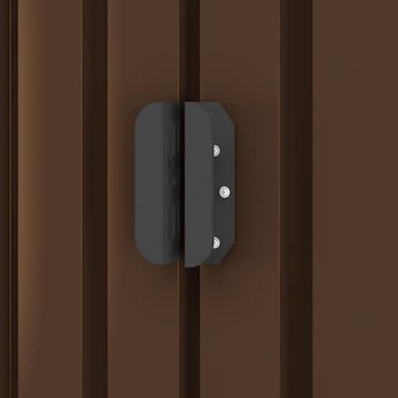 Vidaxl Αποθήκη Κήπου Καφέ 194 X 121 X 181 Εκ. Ατσάλινη image 3