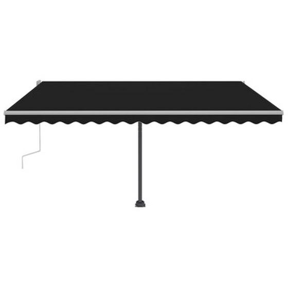 Τέντα Vidaxl Συρόμενη Χειροκίνητη με LED 400x300cm - Ανθρακί image 5