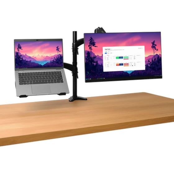 Βάση στήριξης Trust MARA 25337 με βραχίονες για οθόνη έως 32" και laptop έως 17'' - Μαύρο image 3