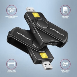 Card Reader AXAGON CRE-SMP2A Pocket - Μαύρο