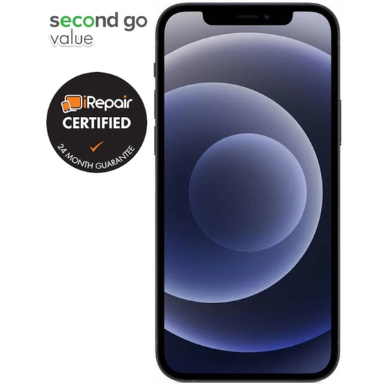 Μεταχειρισμένο Apple iPhone 12 Mini 64GB Black second go value Certified by iRepair image 1