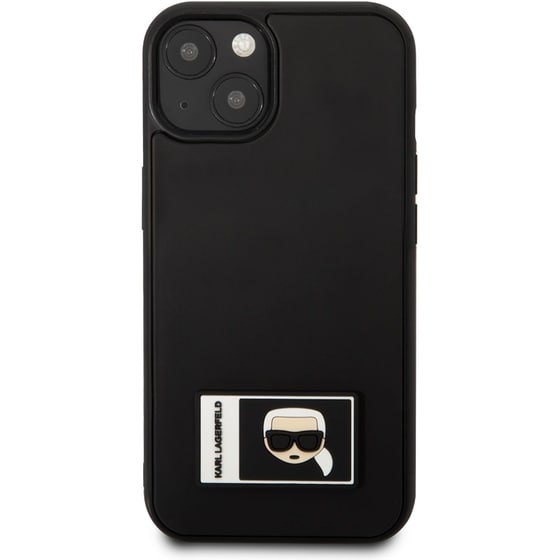 Karl Lagerfeld Ikonik Patch Karl’s Head Θήκη Προστασίας Από Σιλικόνη – Iphone 13 Pro (μαύρο – Klhcp13m3dkpk) image 0