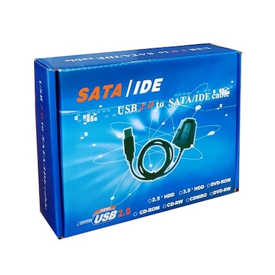 Powertech Converter Usb 2.0 Σε Ide   Sata Cab-u122, Με Τροφοδοσία, 0.8m image 1