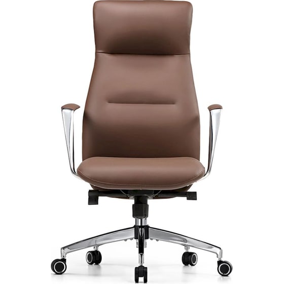 Καρέκλα Γραφείου Εργονομική Eureka Ergonomic ERK-OC08-BR από Δερματίνη - Καφέ image 1