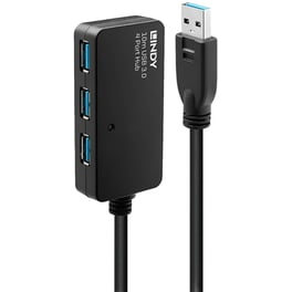 Lindy 43159 USB Hub 4-Port USB 3.0 συμβατό με USB-A