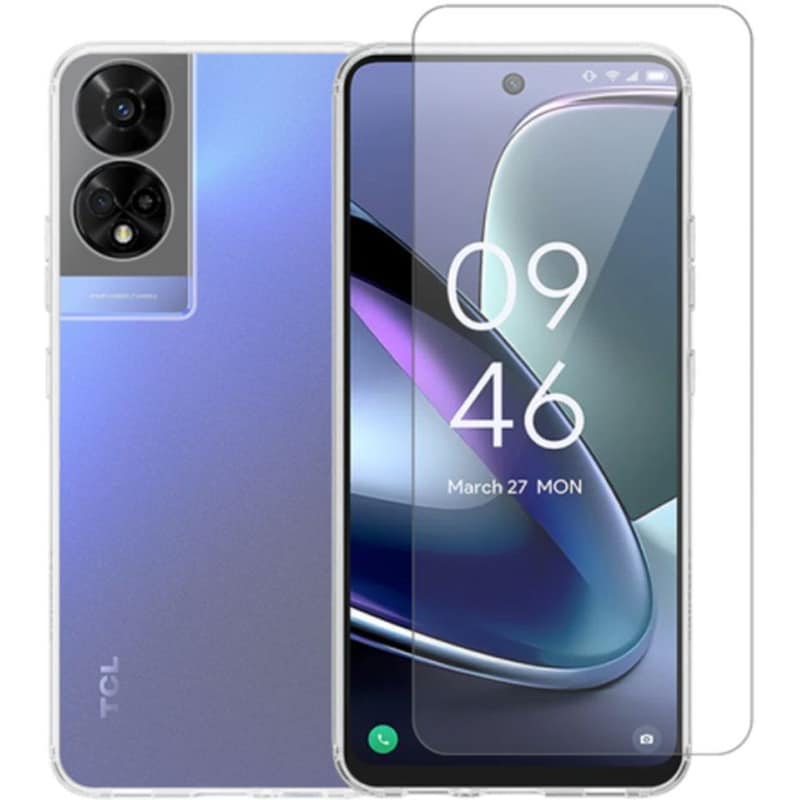 VIVID Θήκη + Προστατευτικό οθόνης TCL 50 - Vivid Set TPU Case + Tempered Glass - Transparent