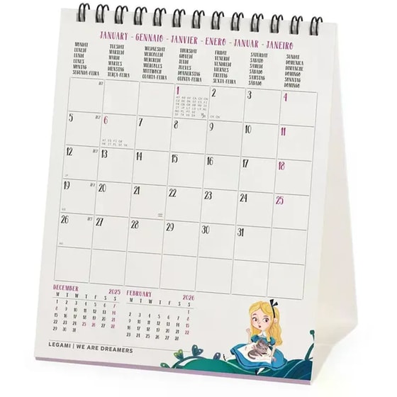 Ημερολόγιο Γραφείου Legami 2026 Alice in Wonderland image 1