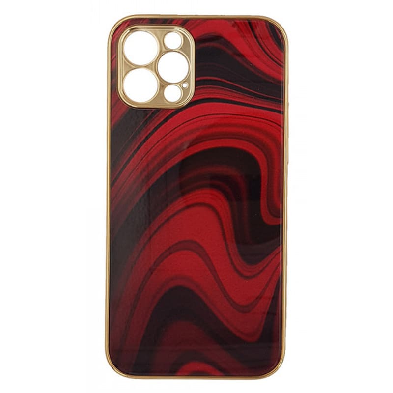 GKK Θήκη Apple iPhone 12/iPhone 12 Pro - Gkk Electroplate Glass Case - Red