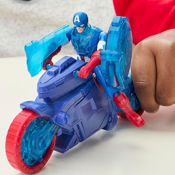 Hasbro Φιγούρα Marvel Avengers Epic World Of Action Captain America Shield-Shot-Shot Cycle με Μοτοσυκλέτα image 12
