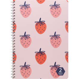 Τετράδιο Σπιράλ Coolbee 2 Θεμάτων Strawberries 17x25cm