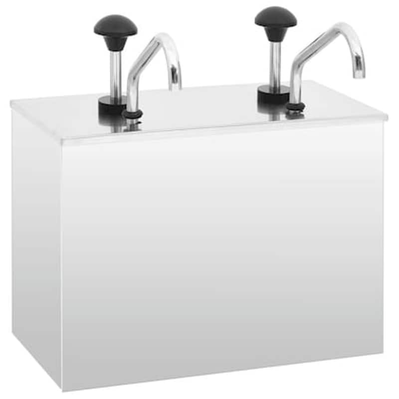 Vidaxl Διανεμητής Σάλτσας 2 X 3,5 Λίτρα Από Ανοξείδωτο Ατσάλι