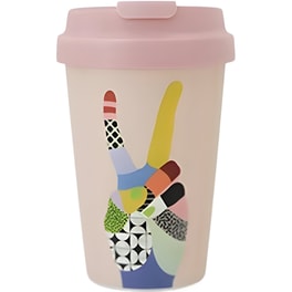 Κούπα Chic Mic Peace Bioloco Plant από PLA 350 ml - Ροζ