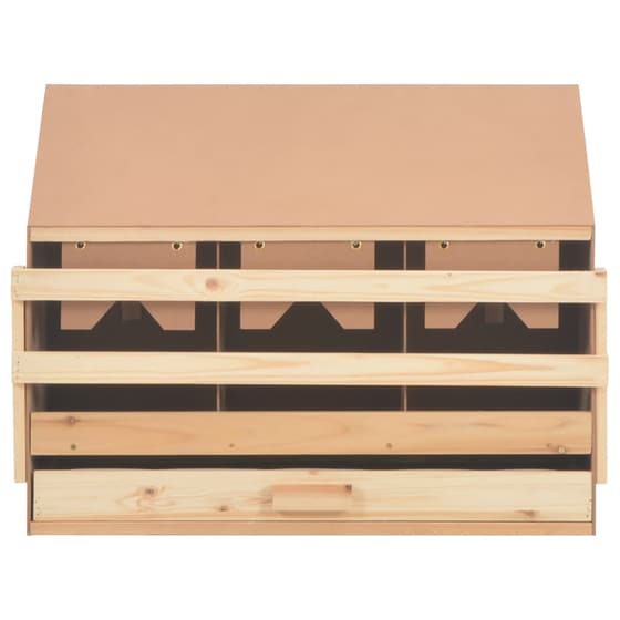 Vidaxl Φωλιά Για Κότες Με 3 Θέσεις 72x33x38 Εκ. Από Μασίφ Ξύλο Πεύκου image 4