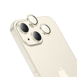 Προστατευτικό καμερών Apple iPhone 15/iPhone 15 Plus - Hoco 3D Metal V13 - Light Yellow