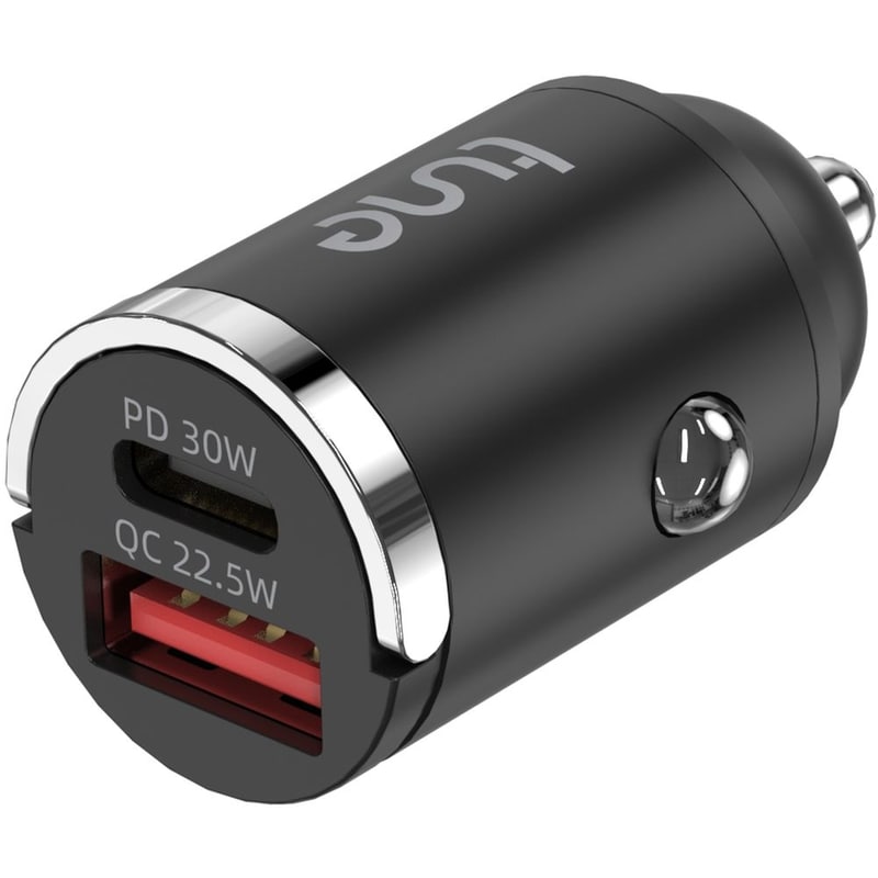 Φορτιστής Αυτοκινήτου Tune Turbo Dual Car Charger 30W 1x USB-A, 1x USB-C 30W - Black