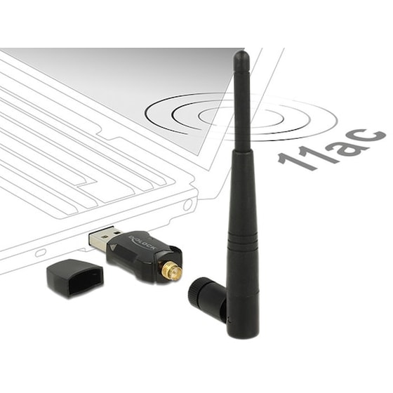 Εσωτερική Κεραία Δικτύου Delock Usb2.0 3dbi 2,4and5 Ghz image 0