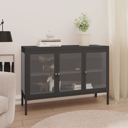 Vidaxl Μπουφές Ανθρακί 105 X 35 X 70 Εκ. Από Ατσάλι Και Γυαλί