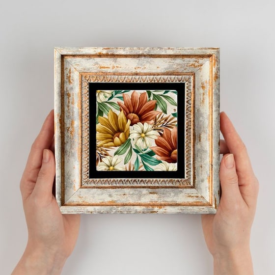 Vintage Κάδρο 24Mall Λουλούδια 20x20 cm image 1