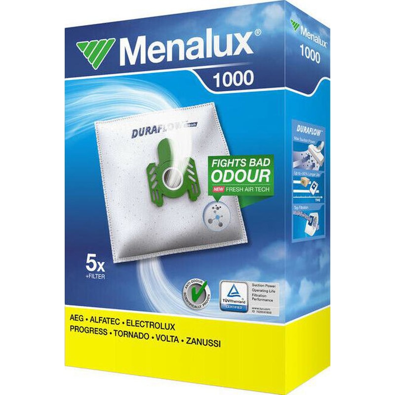 MENALUX MENALUX 1000 Σακούλες για Ηλεκτρική Σκούπα 5τμχ