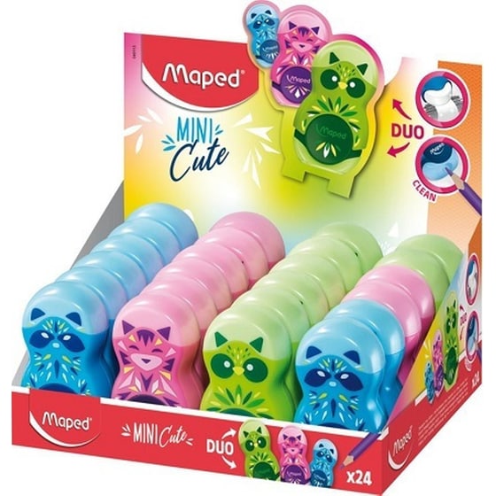 Γόμα & Ξύστρα Maped Loopy Mini Cute 4 Σχέδια image 0