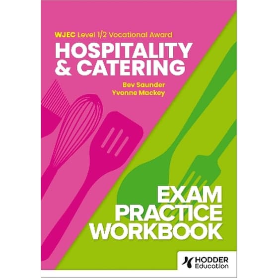 WJEC Level 1/2 Vocational Award Hospitality and Catering Exam Practice Workbook image 0
