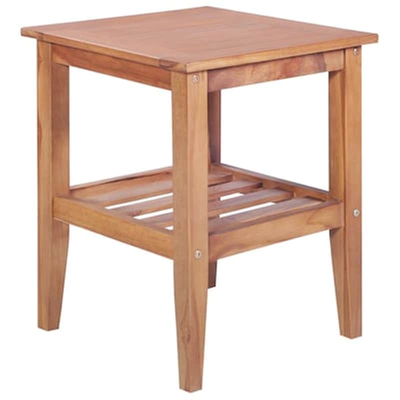 Τραπεζάκι Σαλονιού VidaXL από Μασίφ Ξύλο Teak 40x40x50cm - Καφέ