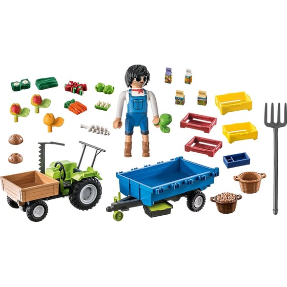 PLAYMOBIL® Country Αγροτικό τρακτέρ με καρότσα (71249) image 1