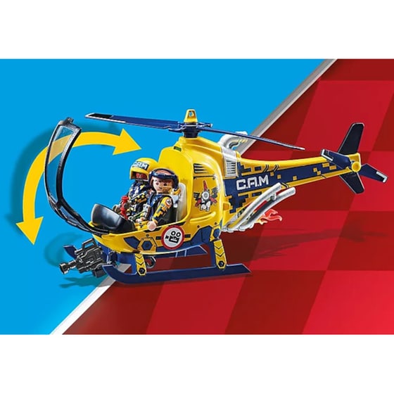 PLAYMOBIL® Air Stunt Show Ελικόπτερο με κινηματογραφικό συνεργείο (70833) image 4