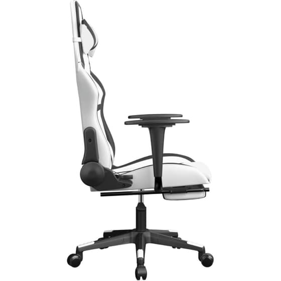 Καρέκλα Gaming VIDAXL 3143685 με Υποπόδιο από Τεχνητό Δέρμα - Μαύρο image 1