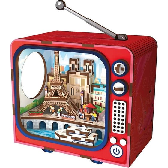 Παζλ 3D Ξύλινο Vintage TV: Paris Nourishes The Soul image 1