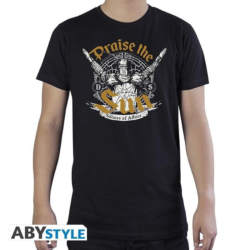 ABYSTYLE T-shirt Abystyle Dark Souls Praise The Sun - Μαύρο