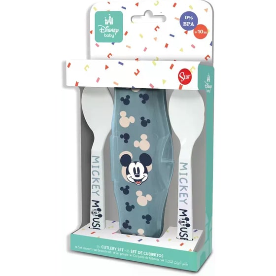Κουταλάκια Φαγητού Stor Με Θήκη Mickey Mouse 2 Τεμάχια image 1