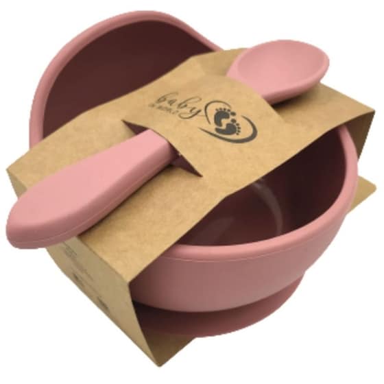 Baby In World Μπολ Σιλικόνης Με Κουταλάκι - Μωβ image 1