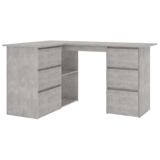 Γραφείο Γωνιακό VidaXL από Μοριοσανίδα 145x100 cm - Γκρι image 2