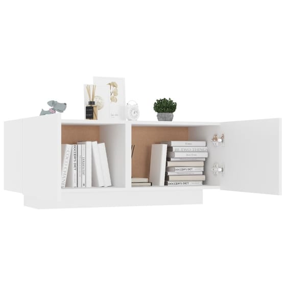 Έπιπλο Τηλεόρασης VidaXL από Μοριοσανίδα 100x35x40cm - Λευκό image 2