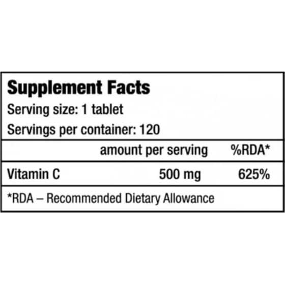 BioTechUSA Vitamin C 500 Εσπεριδοειδή - 120 μασώμενες ταμπλέτες image 1