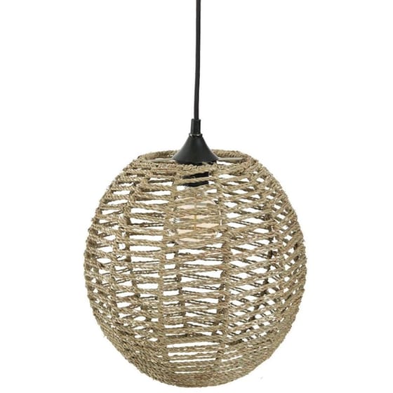 Φωτιστικό Οροφής Μονόφωτο Spitishop A-s Rana 161717 Ψάθινο - Φυσικό image 0