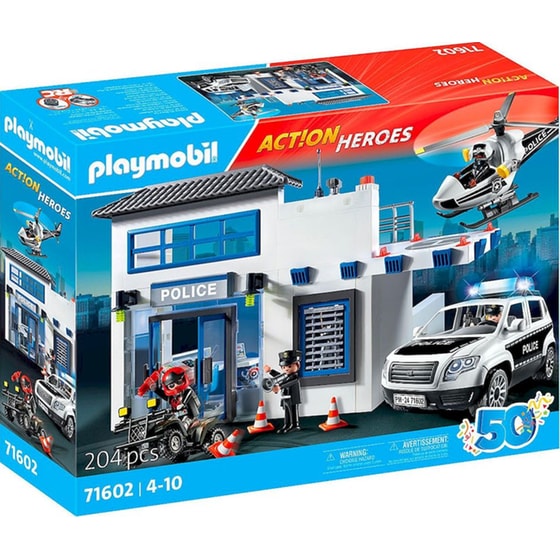 PLAYMOBIL® Action Heroes Αστυνομικό τμήμα με περιπολικό και ελικόπτερο (71602) image 0