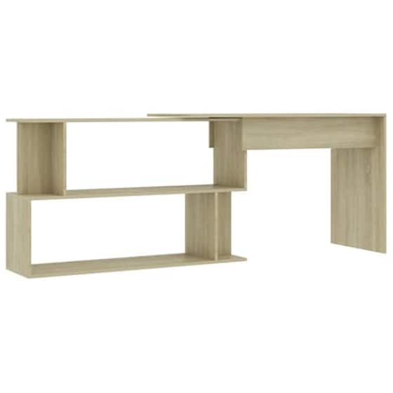 Γραφείο Γωνιακό VidaXL από Μοριοσανίδα 200x50x76cm - Μπεζ image 2