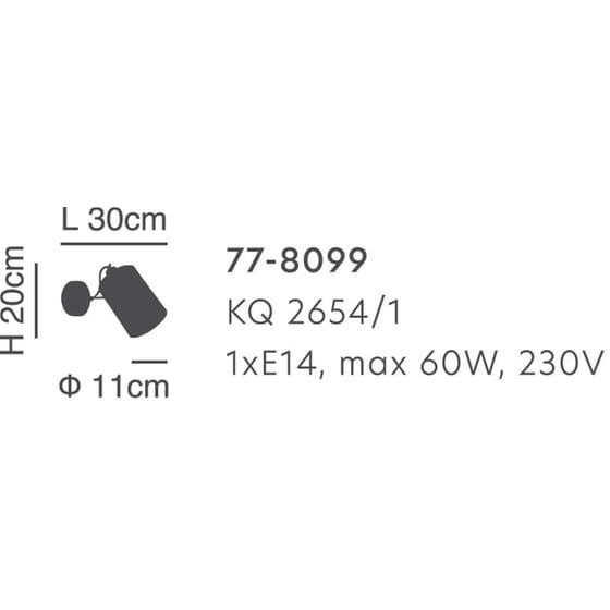 Σποτ Μονόφωτο Homelighting Shiro 77-8099 Μεταλλικό/Υφασμάτινο - Ασημί/Λευκό image 1