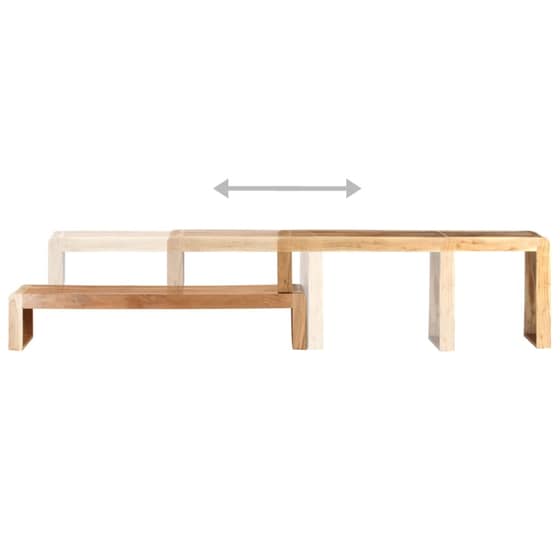 Έπιπλα Τηλεόρασης VidaXL από  Μασίφ Ξύλο Ακακίας 2 τμχ  120x30x23 cm - Kαφέ image 10