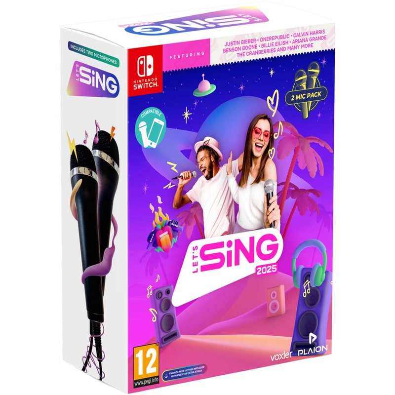 Lets Sing 2025 + 2 Mic - Nintendo Switch