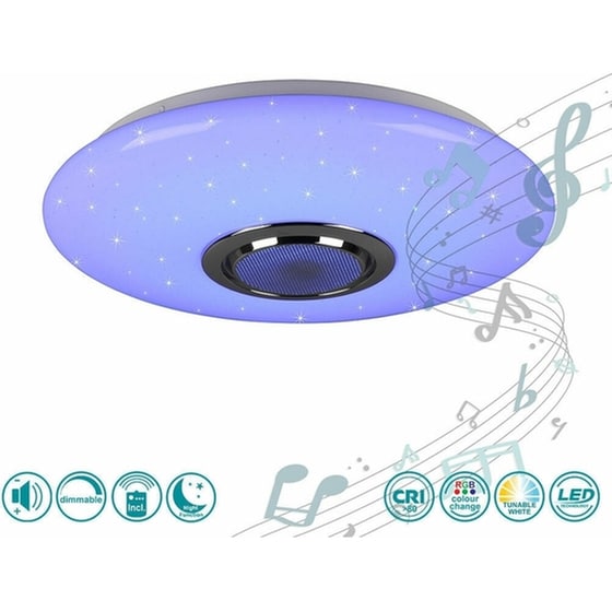 Trio Lighting Musica Smart Πλαφονιέρα Οροφής 41εκ. Λευκή με Ενσωματωμένο LED και Τηλεχειριστήριο image 5