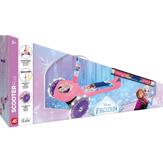 Παιχνιδολαμπάδα Παιδικό Πατίνι Τρίτροχο AS Scooter Plus Frozen με Φωτιζόμενες Ρόδες image 6